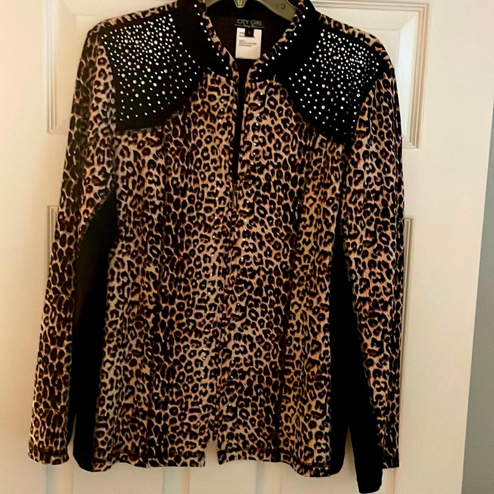 Cute stylish animal print jacket.